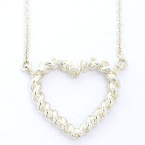 Tiffany Twisted Heart Silver Pendant